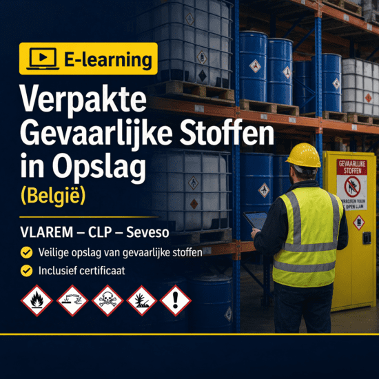E-learning Verpakte Gevaarlijke Stoffen in Opslag (België)